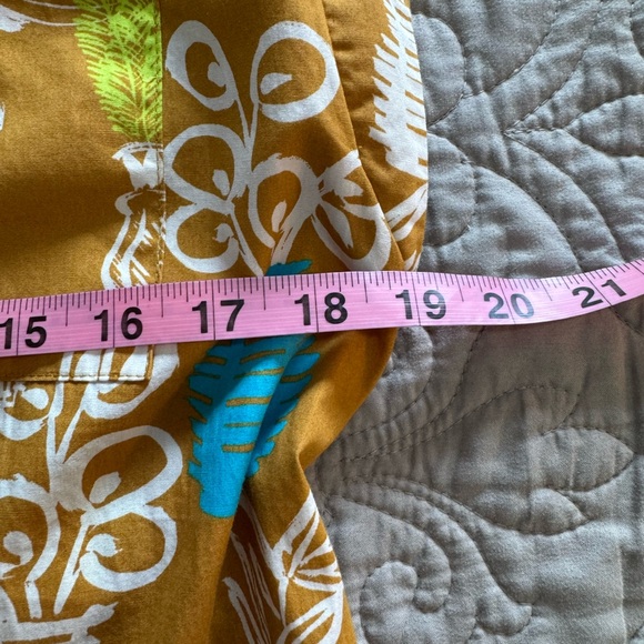 Anthropologie Maeve Toni Button Front Belted Tunic Dress Gold size Small - Picture 14 of 16